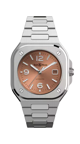 BELL & ROSS BR 05 COPPER BROWN STEEL BRACELET