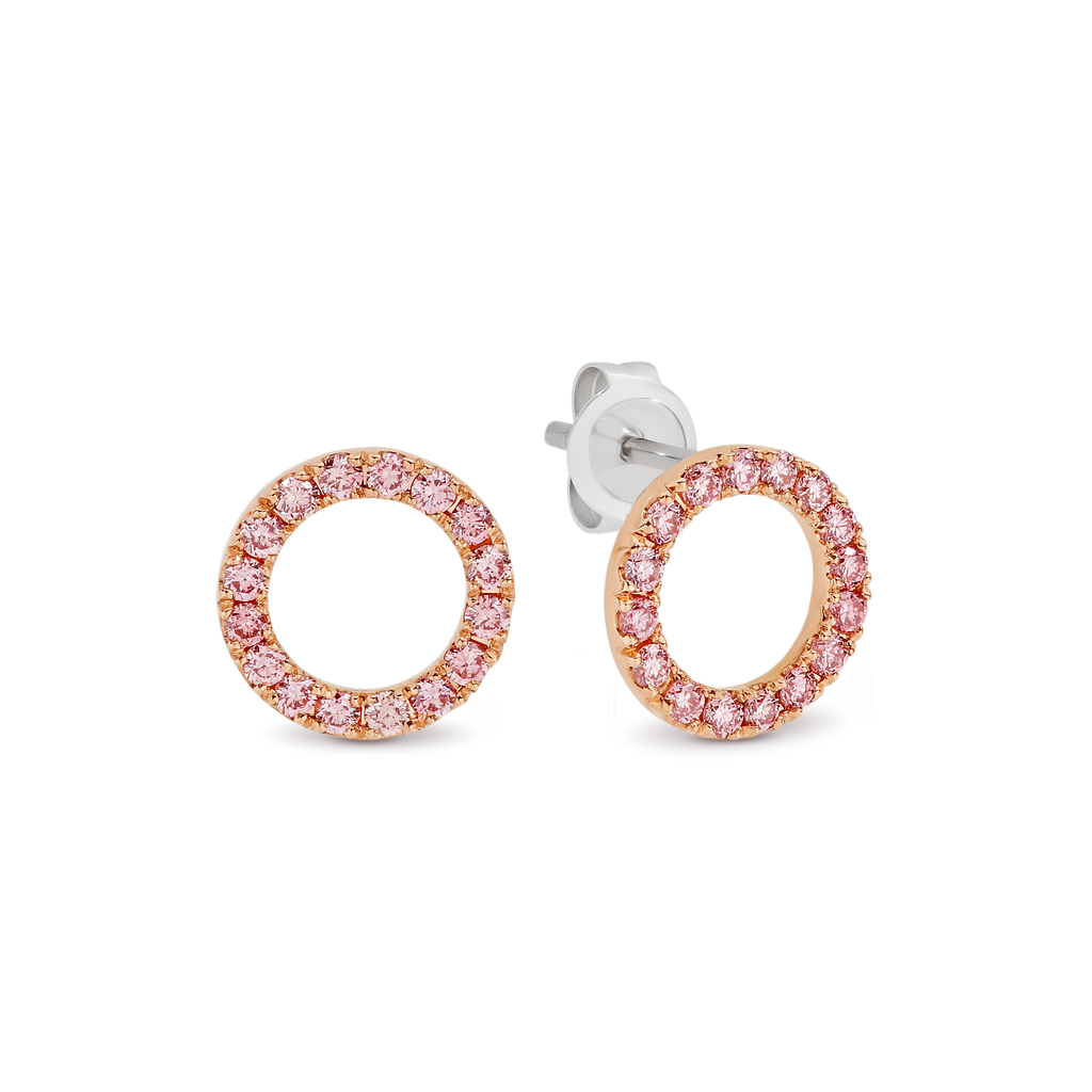 Desert Rose Earrings with pink diamonds from the Argyle mine EDJE023