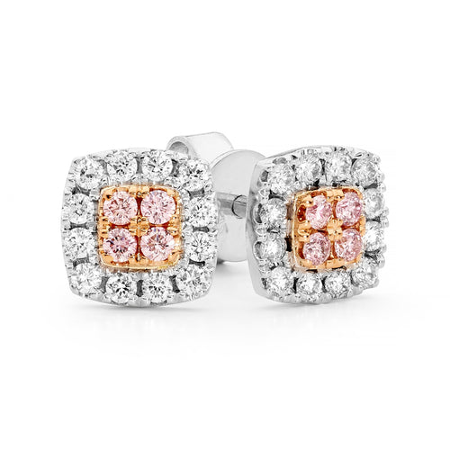 Desert Rose Earrings with pink diamonds from the Argyle mine EDJE027