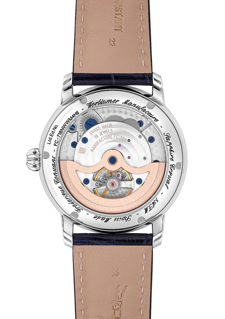 FREDERIQUE CONSTANT CLASSICS WORLDTIMER MANUFACTURE BLUE