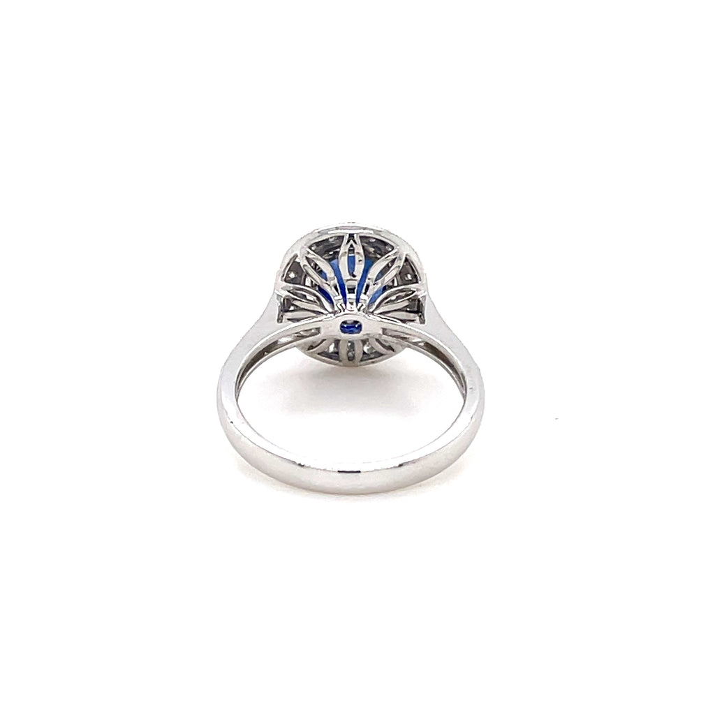 Ceylon Sapphire and Diamond Ring