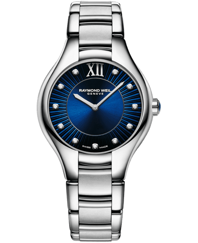 Raymond Weil Noemia Ladies Quartz Blue Dial Diamonds on Bracelet