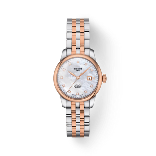 TISSOT LE LOCLE AUTOMATIC LADY (29.00) 2 TONES RG BRACELET