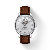 Tissot Le Locle Powermatic 80 Open Heart on Brown Leather