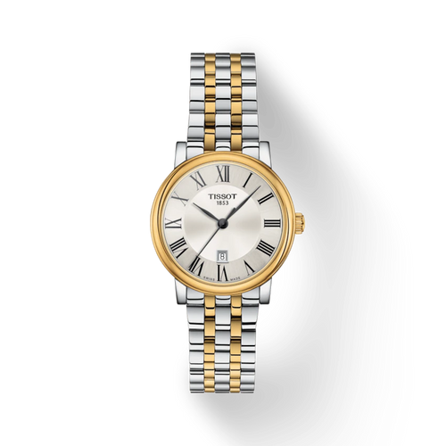 TISSOT CARSON PREMIUM LADY 2 TONES YG BRACELET QUARTZ