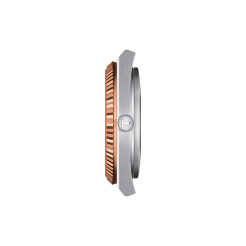 TISSOT PRX POWERMATIC 80 BLUE DIAL WITH 18K ROSE GOLD BEZEL