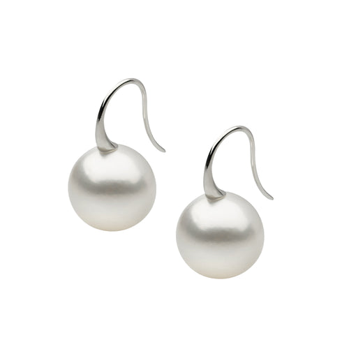Autore Pearls 18k WG South Sea Pearls Shepherd Hooks -13mm