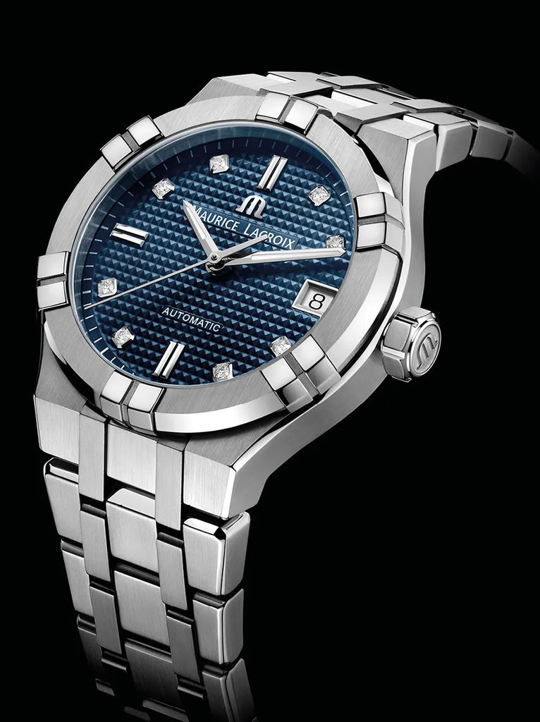 Maurice Lacroix Aikon 35mm Blue with diamond