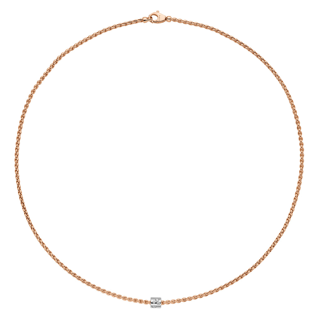 Fope Aria Rose Gold Necklace with Diamond