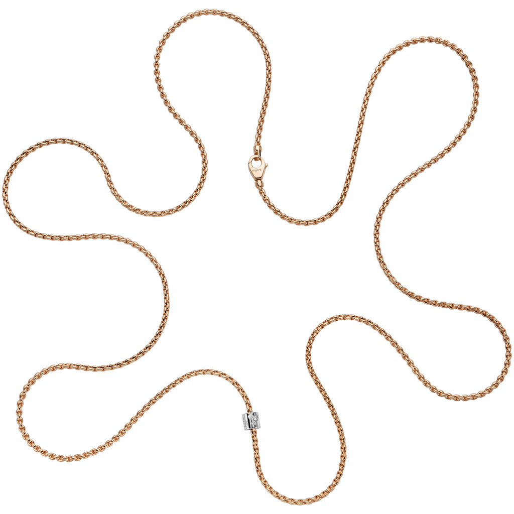 Fope Aria Rose Gold Necklace with Diamond