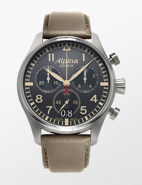 Alpina Startimer Pilot Quartz Chronograph on Fabric Strap