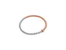 Load image into Gallery viewer, Flex'it bracelet with bicolourD (WHITE &amp; ROSE GOLD) mesh IN EXTRA SMALL SIZE