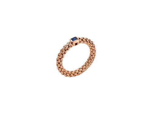 SOULS COLLECTION FLEX'IT RING ROSE GOLD WITH A BLUE SAPPHIRE in small size