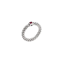 Load image into Gallery viewer, SOULS COLLECTION 18K WHITE GOLD FLEX&#39;IT RING WITH A RUBY in small size