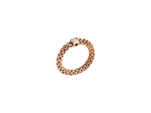 SOULS COLLECTION 18K ROSE GOLD FLEX'IT RING WITH A diamond in small size