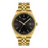 TISSOT BALLADE BLACK DIAL QUARTZ GOLD PVD 40mm