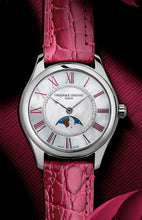 Load image into Gallery viewer, FREDERIQUE CONSTANT CLASSICS ELEGANCE LUNA MOONPHASE MOP ON RED LEATHER STRAP