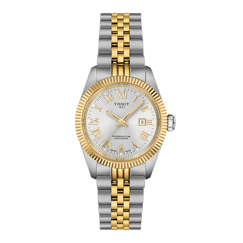 TISSOT BALLADE 30mm SILVER DIAL AUTOMATIC COSC -2 TONES YG PVD