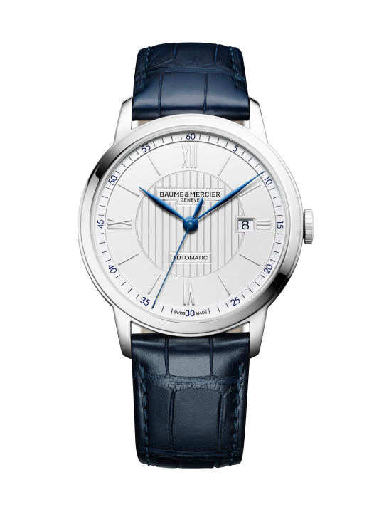 Baume & Mercier Classima 10333 automatic 42mm on blue leather