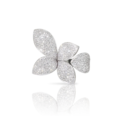 Pasquale Bruni Giardini Segreti White Gold Diamond Ring -5 Leaves