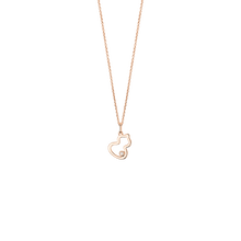 Load image into Gallery viewer, Qeelin Petite Wulu necklace in 18K rose gold with a diamond