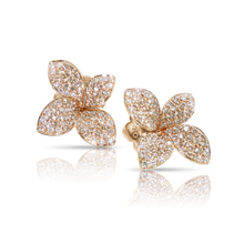 Load image into Gallery viewer, Pasquale Bruni Petit Garden Earrings in 18k Rose Gold with Diamonds, Medium Flower.