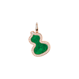 Qeelin Wulu pendant in 18K rose gold with diamonds and jade