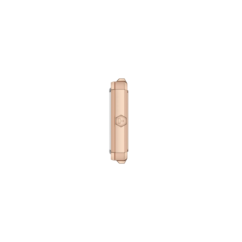 Tissot SRV Silver Dial Rose Gold PVD on Leather 30 x 21.8mm