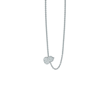 Qeelin Petite Wulu necklace in 18K white gold with pave diamonds