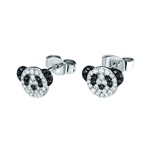 Qeelin Petite Bo Bo ear studs in 18K white gold with diamonds