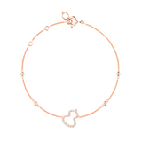 Qeelin Petite Wulu bracelet in 18K rose gold with diamonds