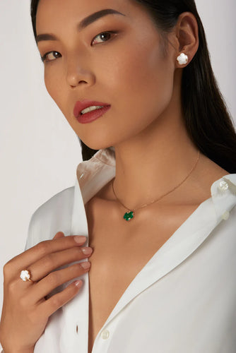 Pasquale Bruni Petit Joli Green Agate and Diamonds Necklace