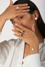 Load image into Gallery viewer, Pasquale Bruni Petit White Agate and Diamonds Rose Gold Earrings