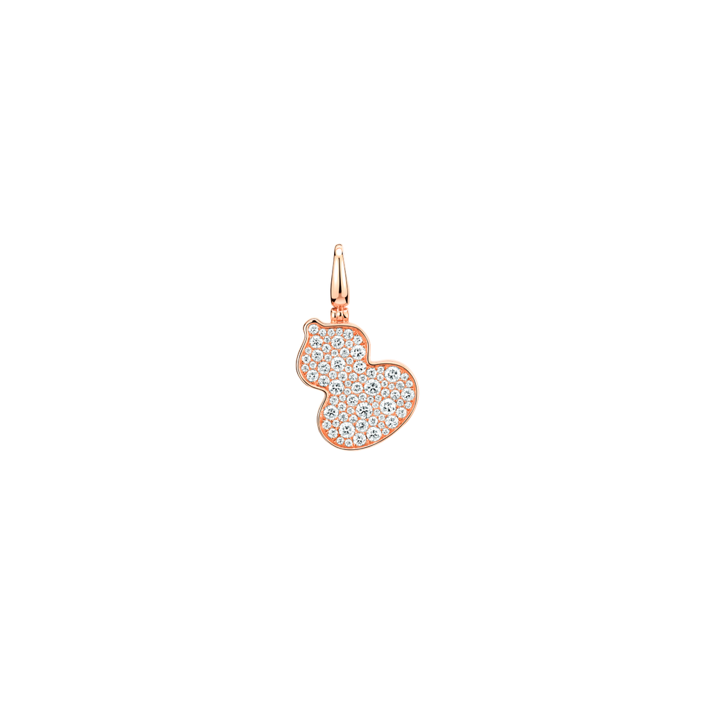 Qeelin Small Wulu pendant in 18K rose gold with diamonds