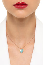 Load image into Gallery viewer, Pasquale Bruni Petit Joli Necklace in 18k RG with Sea Moon gem and Diamonds.