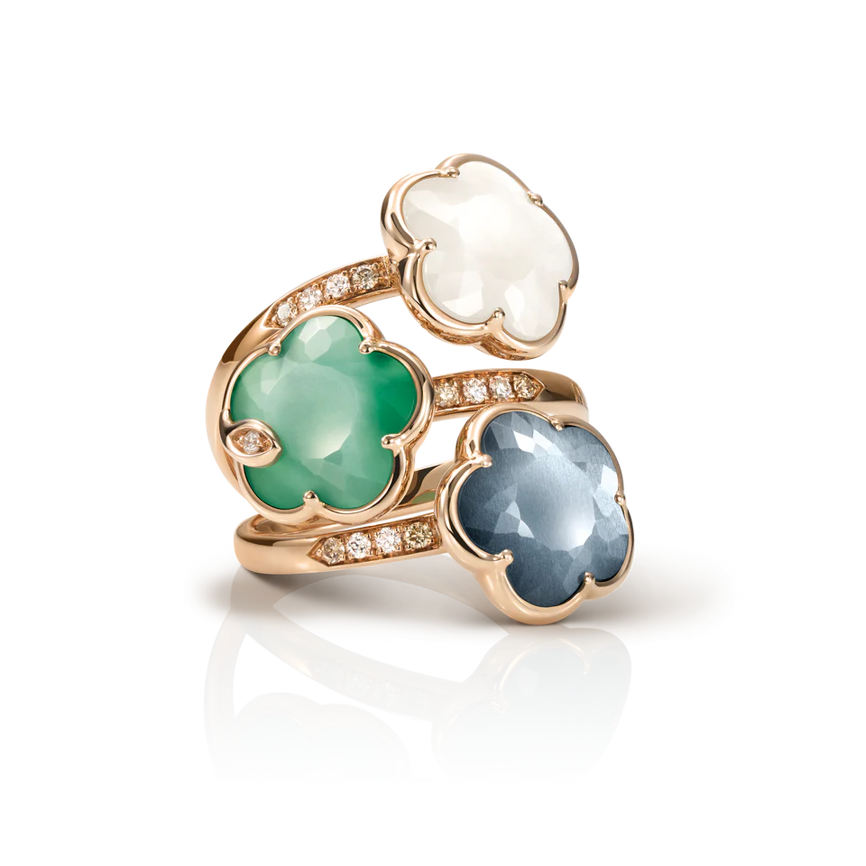 Pasquale Bruni Petit Joli Lunaire Ring in 18k Rose Gold & Gem