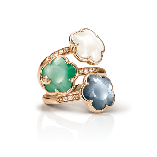 Pasquale Bruni Petit Joli Lunaire Ring in 18k Rose Gold & Gem