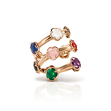 Pasquale Bruni Figlia dei Fiori Ring in 18k Rose Gold with multi gems and Diamonds