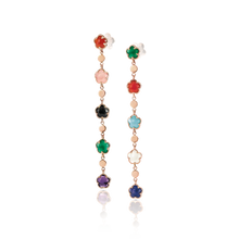 Load image into Gallery viewer, Pasquale Bruni Figlia dei Fiori 18k RG Earrings with Multi Gems