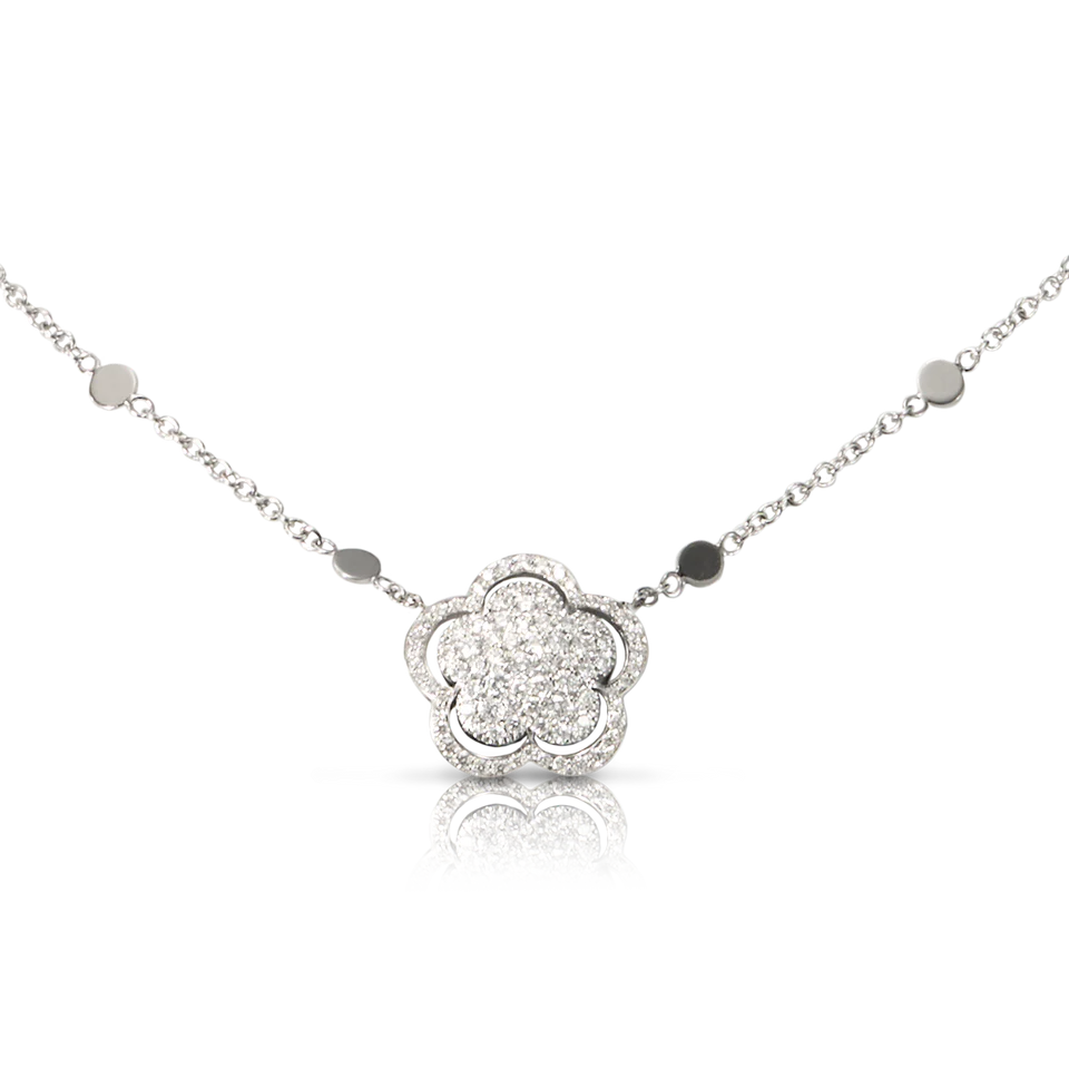 Pasquale Bruni Bon Ton Necklace in 18k White Gold with Diamonds