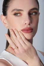 Load image into Gallery viewer, Pasquale Bruni Petit Garden Stud earrings in 18k Rose Gold with White and Champagne Diamonds Micro Flower