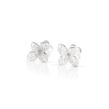 Load image into Gallery viewer, Pasquale Bruni Petit Garden Stud earrings in 18k White Gold with White and Diamonds Micro Flower