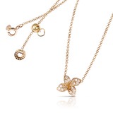 Pasquale Bruni Petit Garden Necklace 18k Rose Gold with Diamonds -Mirco flower