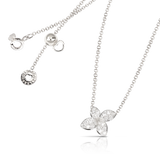 Pasquale Bruni Petit Garden Necklace 18k WG with White Diamonds Micro Flower