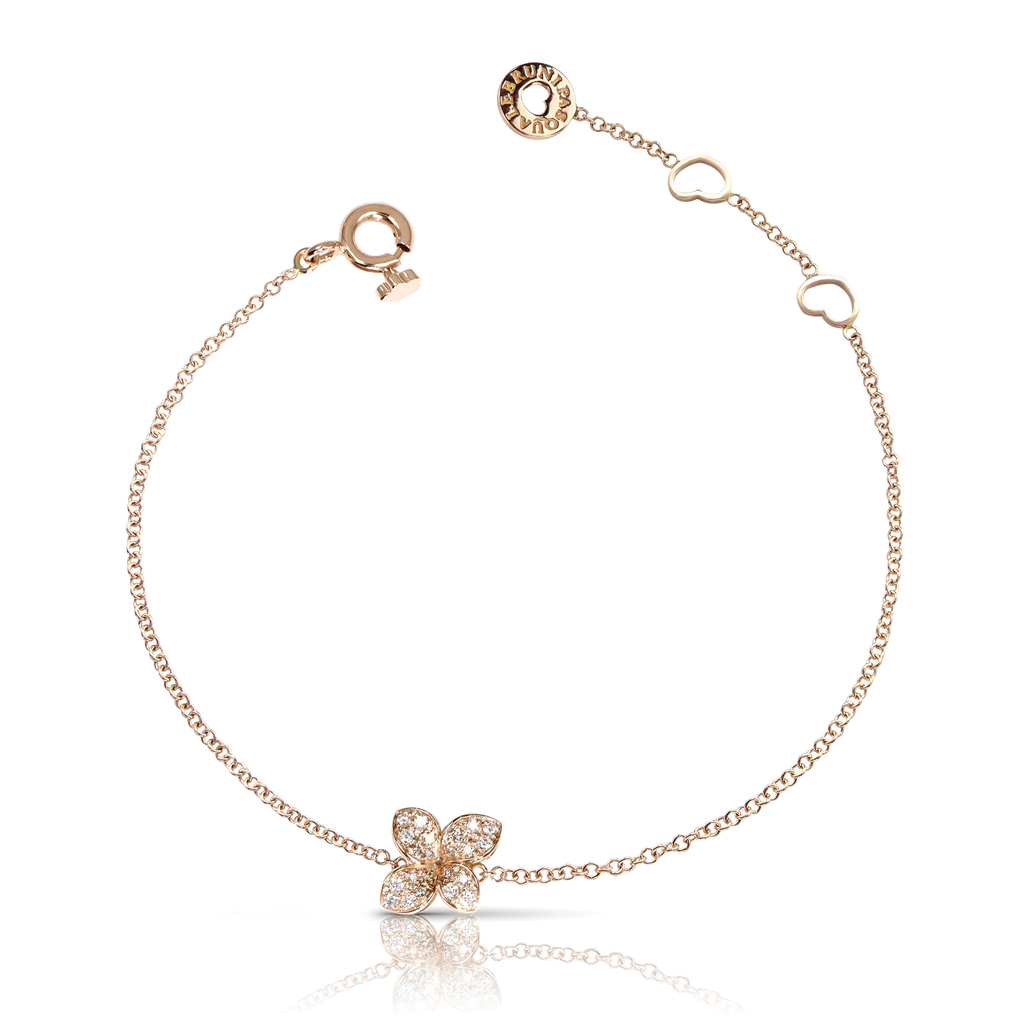 Pasquale Bruni Petit Garden Bracelet in Rose Gold with Diamond & Champagne -Mirco Flower