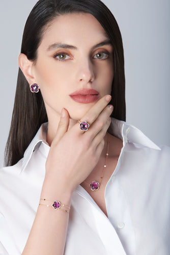 Pasquale Bruni Bon Ton Bracelet -18k Rose Gold with Amethyst