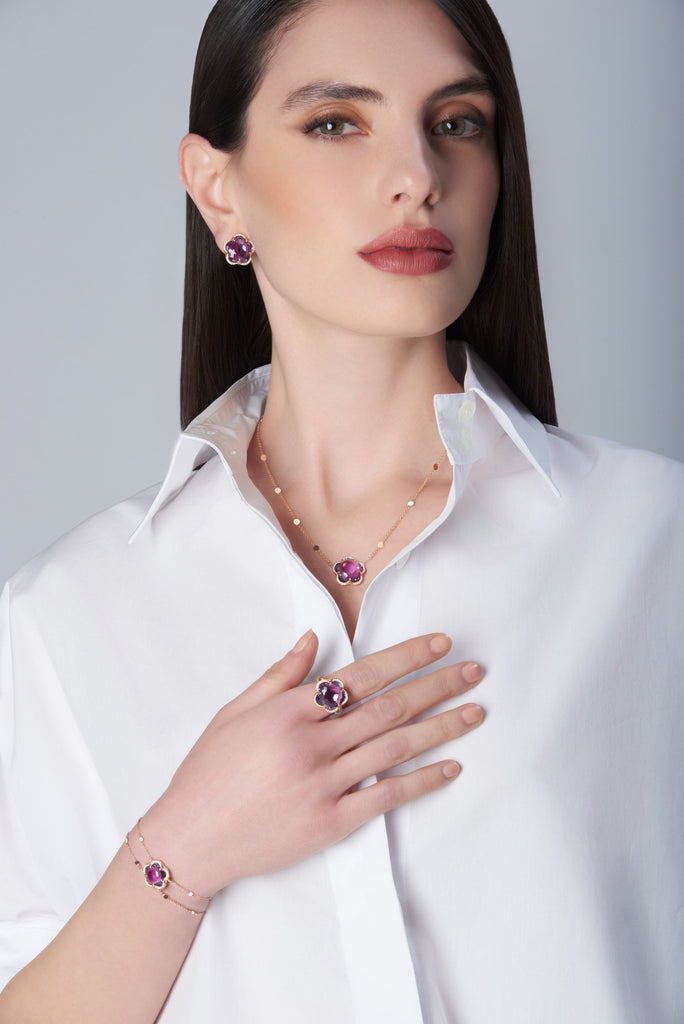 Pasquale Bruni Bon Ton Bracelet -18k Rose Gold with Amethyst