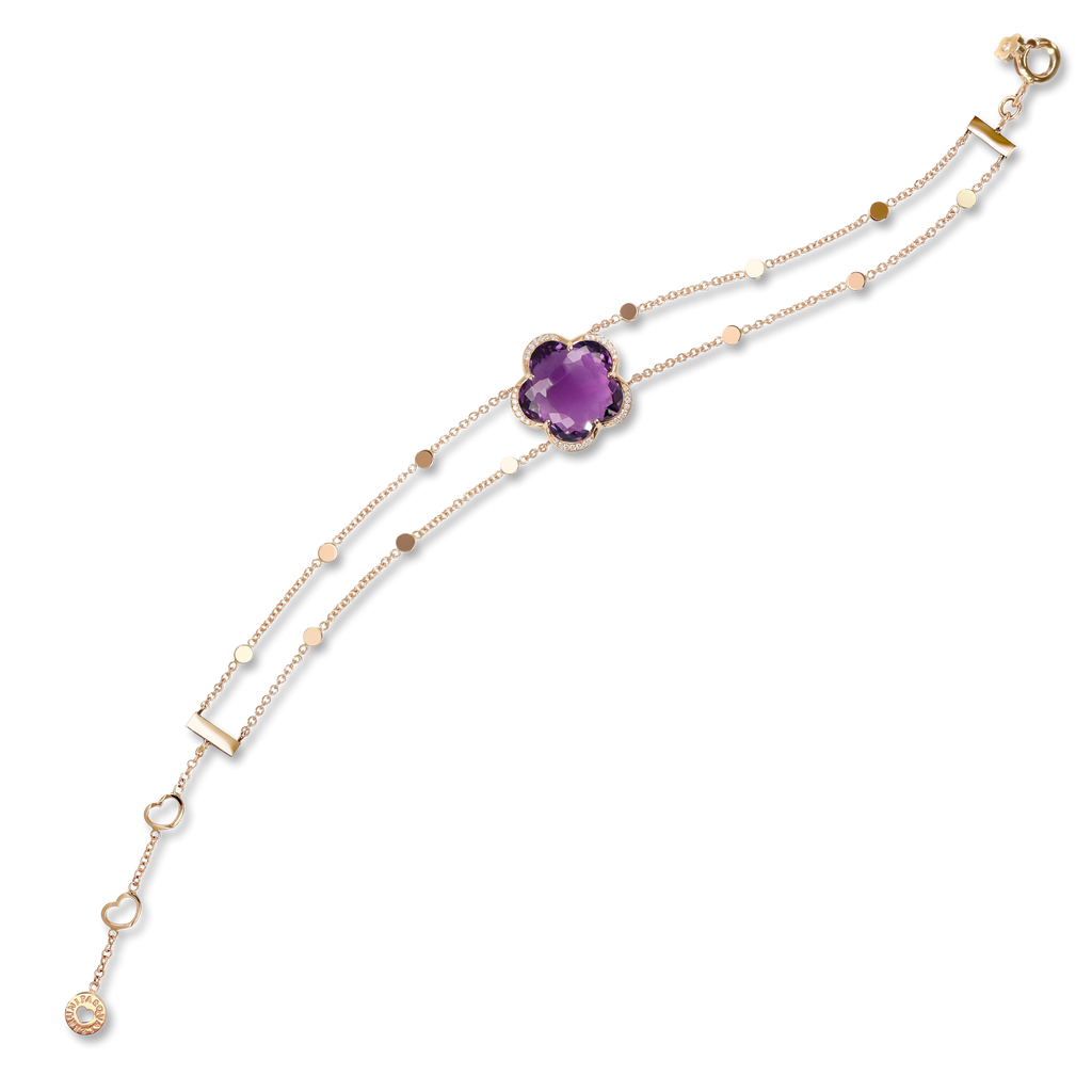 Pasquale Bruni Bon Ton Bracelet -18k Rose Gold with Amethyst