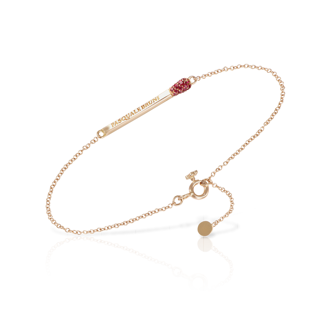 Pasquale Bruni Accendimi Bracelet in Rose Gold with Rubies