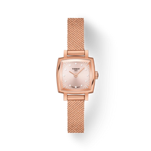 Load image into Gallery viewer, TISSOT LOVELY SQUARE ROSE GOLD PVD QUARTZ WATCH ON BRACELET -20x20mm